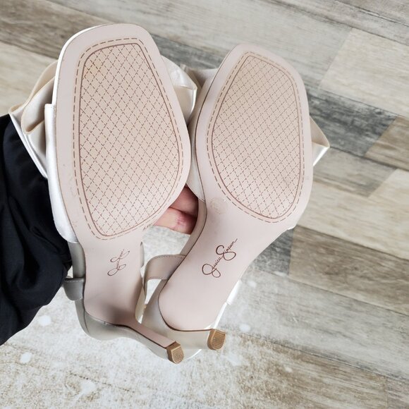 Jessica Simpson Olivine Women Heel Sandal White Ankle Strap Stiletto Heel - Picture 10 of 12